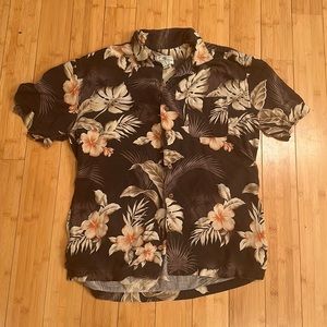 Island Shores Silk Shirt Sz L